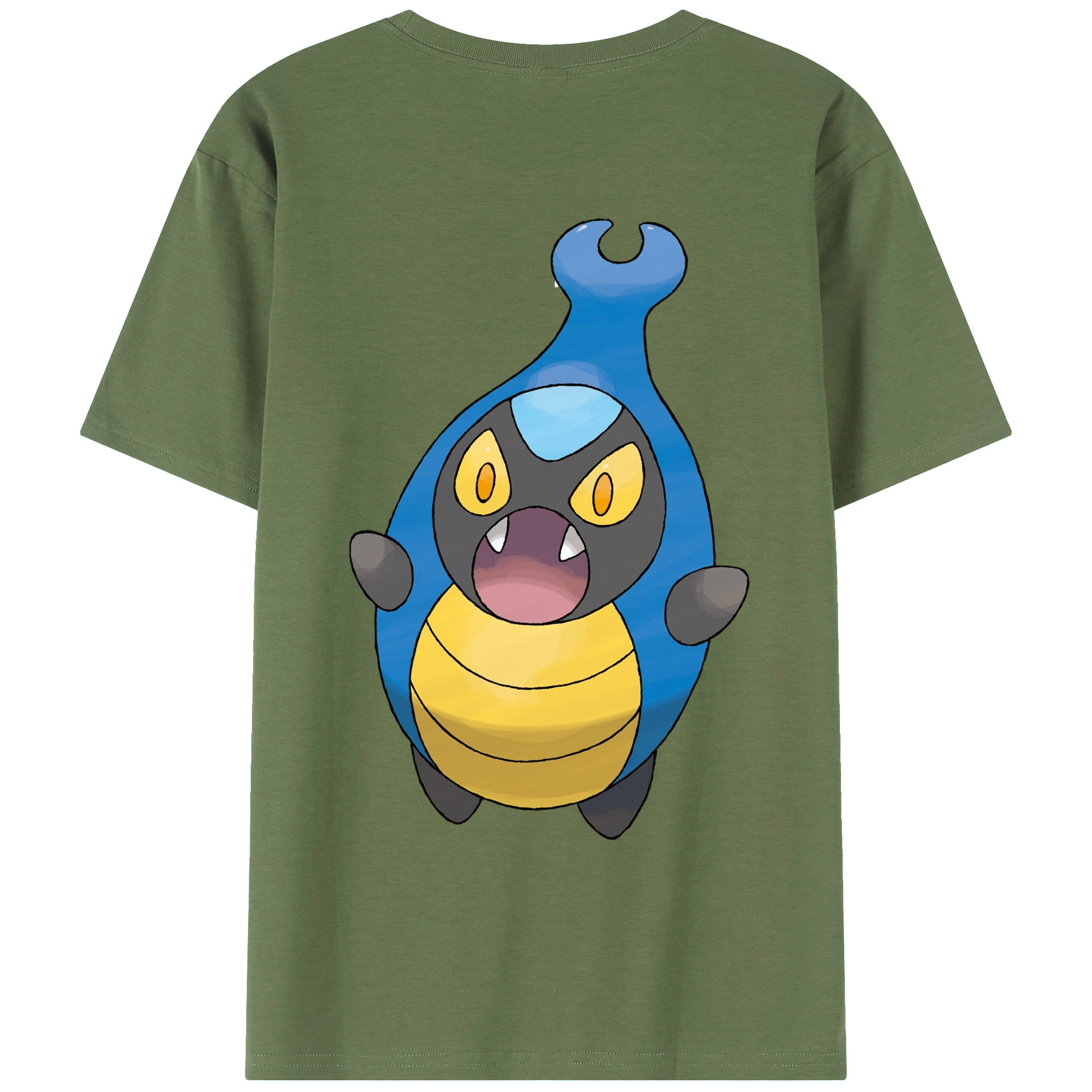（画像用） ポケットモンスター Pokémon 綿100％ メンズ半袖Tシャツ（バックプリント） 通気性